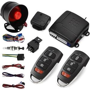 DISCORAMA® KIT CAR ALARM SYSTEM ALLARME ANTIFURTO COMPLETO UNIVERSALE PER AUTO CAMPER
