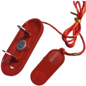 Opatiny Chiave di sicurezza per tapis roulant, rosso, per interruttore E-Stop in plastica con clip per macchine da corsa, blocco blocco casa, palestra fitness