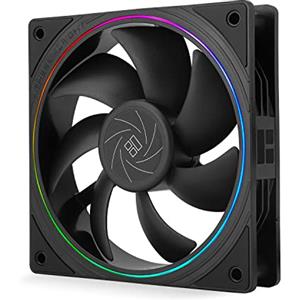 Thermalright TL-S12 - Ventola per CPU da 120 mm, connettore PWM a 4 pin, ventola silenziosa per computer con cuscinetto S-FDB incluso, ventola di raffreddamento fino a 1500 giri/min (nero)