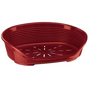 Ferplast Cuccia Cani e Gatti in plastica, Lettino per Cane con Gommini Antiscivolo, Cesta Cane e Gatto 705 X 52 X H 235 cm, Bordeaux