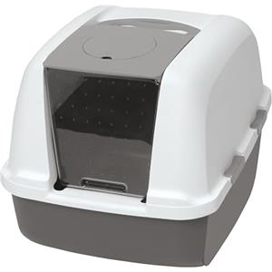 Catit Jumbo - Lettiera Gatti con tetto, Grigio, 56 x 46 x 50 cm