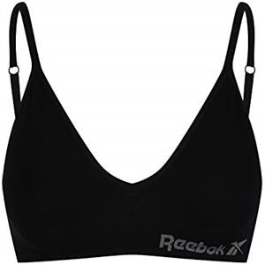 Reebok Donna, Reggiseno Senza Cuciture, Nero, Medio