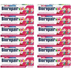 Biorepair, Dentifricio Bimbi 0-6 anni, 12 Confezioni da 50 ml | Dentifricio Biorepair per Bambini Senza Fluoro Gusto Fragola, Anticarie, per Gengive Sane