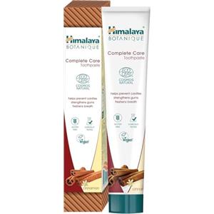 Himalaya Ecocert Cosmos Natural Certified Botanique Complete Care Herbal Toothpaste con Attivi Bio, al gusto di cannella, combatte la placca, rinfresca l'alito, senza fluoro, 75 ml