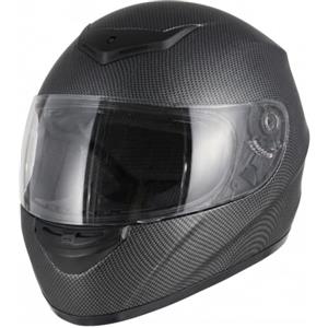 Favoto Casco Moto Integrale - Uomo e Donna, Certificato ECE, Traspirante e Confortevole, con Visiera Trasparente Antigraffio e Chiusura a Cricchetto, Fibra di Carbonio, XL