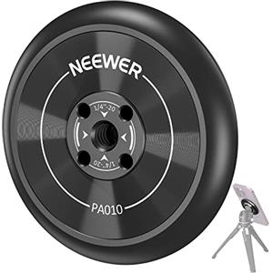 NEEWER Adattatore Magnetico per Treppiede Telefono, Fori 1/4" Compatibile con iPhone MagSafe Selfie Stick per 15 Pro Max 15 Plus 14 13 12 Pro Max Mini,per Registrazione Video con Luce Anulare, PA010