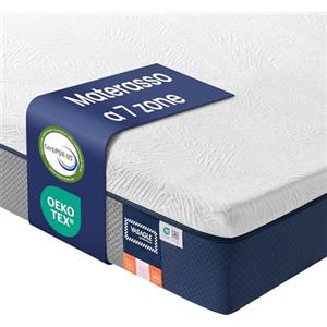 VASAGLE Materasso 160 x 190 cm, Materasso Matrimoniale, Memory Foam con Gel, Rigidità Media, 7 Zone, Rivestimento Traspirante Rimovibile e Lavabile in Lavatrice, 20 cm di Spessore, Blu RMZ129QZ01