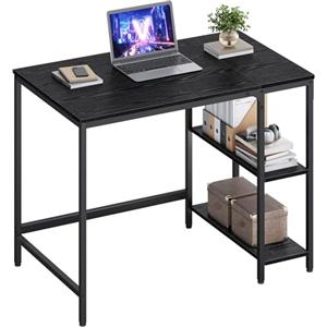 VASAGLE Scrivania per Computer, Scrittoio, 100 x 50 x 76 cm, Moderno, Tavolo da Lavoro, per Ufficio Camera da Letto Soggiorno, Nero Ebano LWD046B04
