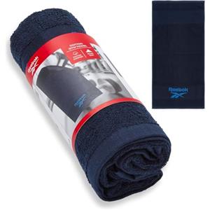 Reebok Capri Asciugamano da Palestra in Cotone - Navy Blue Gym Towel Quick Dry, leggero e assorbente | Perfetto per allenamento, home gym, fitness, sport e viaggi - 40 x 80 cm | telo palestra