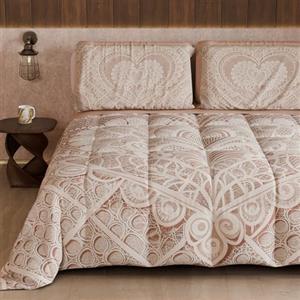 PETTI Artigiani Italiani - Trapunta Invernale, Piumone Matrimoniale Double Face Tinta Unita e Stampa Digitale, Shabby 04 321, 100% Microfibra, Made in Italy