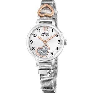 LOTUS Orologio Bambina Analogico in Acciaio Inossidabile 316l Argentato