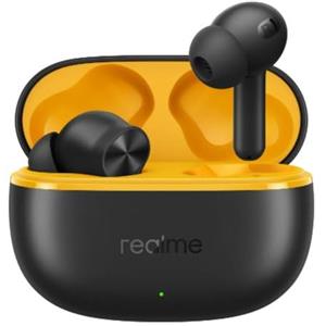 realme Buds T200 Lite, Connessione a due dispositivi, Impermeabilità IPX4, Connettività Bluetooth 5.4, Batteria di lunga durata, Latenza ultra bassa, Black