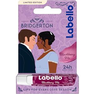 Labello Bridgerton Limited Edition Blackberry Pie 4.8 g, Balsamo labbra colorato in edizione limitata, Burrocacao labbra lip balm idratante 24h con aroma di Mora e dal colore brillante