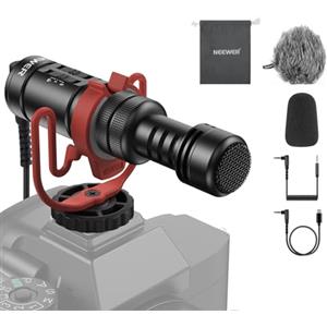 NEEWER Microfono Vlog Plug e Play per Fotocamere DSLR Compatibile con iPhone Mac Android Phone Tablet Laptop PC Computer, Mini Mic Supercardioide 20-20kHz con Due OTG per Riprese Video Streaming, VM11