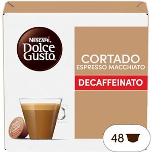 NESCAFÉ DOLCE GUSTO Cortado Espresso Macchiato Decaffeinato Caffè, 3 Confezioni da 16 Capsule (48 Capsule Compatibili Nescafé Dolce Gusto)