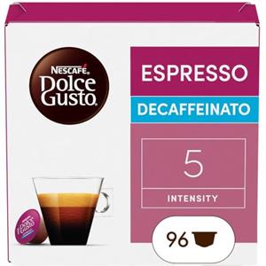 NESCAFÉ DOLCE GUSTO Espresso Decaffeinato Caffè, 6 Confezioni da 16 Capsule (96 Capsule Compatibili Nescafé Dolce Gusto)