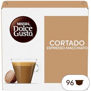 NESCAFÉ DOLCE GUSTO Cortado Espresso Macchiato Caffè, 6 Confezioni da 16 Capsule (96 Capsule Compatibili Nescafé Dolce Gusto)