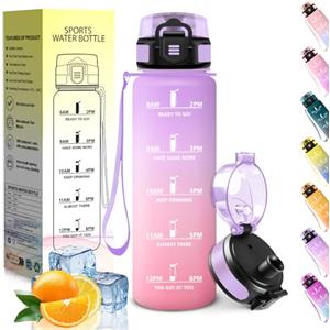 HoneyHolly Borraccia Bambini, 500ML, A prova di perdite Borraccia, Riutilizzabile Borracce Motivazionale, Semplice e Portatile, Bottiglia Acqua per Corsa, Bicicletta, Lavoro, Scuola, Borracce