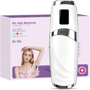 Motswedi Epilatore Luce Pulsata IPL per Donna e Uomo - Depilazione Durevole per Corpo, Gambe e Zona Bikini - Bianco
