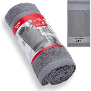 Reebok Capri Asciugamano da Palestra in Cotone - Grey Gym Towel Quick Dry, leggero e assorbente | Ideale per allenamento, home gym, fitness, sport e viaggi - 40 x 80 cm | telo palestra