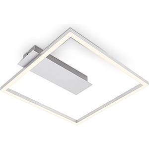 BRILONER - Plafonnier LED Frame, plafonnier LED blanc chaud, lampe 12W, lampe de salon, lampe de chambre, 320x300x50 mm (LxLxH)