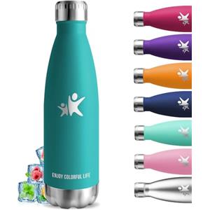 Grsta Borraccia, Borraccia Termica 750 ml, Senza BPA, Bottiglie Acciaio Inox, Senza Perdite, Borracce Termiche, Isolato Sottovuoto, Bottiglie Metallo, Facile da Trasportare, per Scuole, Campeggio, Fitness