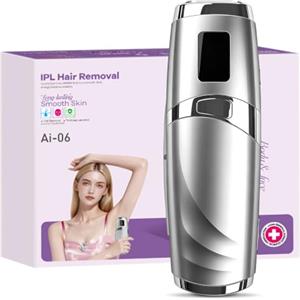 Motswedi Epilatore Luce Pulsata IPL per Donna e Uomo - Depilazione Durevole per Corpo, Gambe e Zona Bikini - Argento