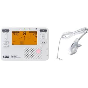 Korg TM70 Metronomo e Accordatore Cromatico con microfono a contatto - Bianco