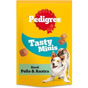 Pedigree Tasty Minis, Snack Cane al Pollo e Anatra, 6 Confezioni da 130g ciascuna