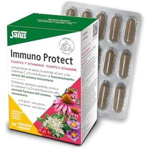 Salus Immuno Protect - Integratore Alimentare in Capsule con Echinacea, Sambuco, Vitamine C e D, Zinco, Acerola e Cisto Rosso - 60 capsule