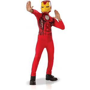 Rubie's RUBIES - IRON MAN - Marvel ufficiale - Costume da supereroe per bambini, ingresso di gamma, taglia 5-6 anni. Costume con tuta e maschera in PVC, per compleanno, carnevale