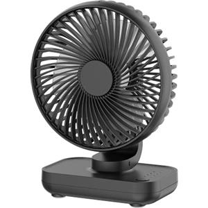 Joneytech Ventilatore da tavolo ricaricabile, 4000 mAh, alimentato a batteria USB, portatile, silenzioso, con 4 velocità, potente ventilatore elettronico silenzioso per casa, ufficio, camera da letto