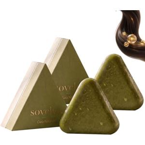 Brinxel Sovelya Shampoo Solido Coreano - 12 Erbe Coreane Fermentate, Rinforza le Radici e Contrasta la Caduta - Formula Concentrata Senza Acqua, Ideale per Uomo e Donna, 120g