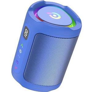 aowoka Cassa Bluetooth Portatili senza fili con luce LED, Display Digitale Intelligente+Smart EQ, Altoparlante Bluetooth Bassi Potente, Bluetooth 5.4, Speaker da Esterno per Viaggi, Sport, Feste, Blu