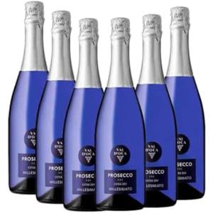 Generico Val D'Oca | Prosecco Blu Millesimato | Extra Dry | Cartone da 6 Bottiglie