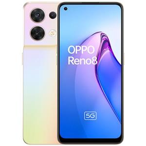 OPPO - Reno 8 5G 256 GB 8GB Ram Dual Sim Display 6.4' Full HD+ Fotocamera 50 Mpx Android Shimmer Gold - SPEDIZIONE GRATUITA