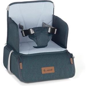 Jane Jané Booster Seat Rialzo Sedia Bambino, Seggiolino Pappa da Viaggio con Vano Interno, Fissaggio Sicuro, Fino a 15 kg, Blu