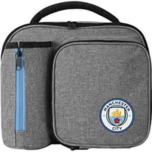 FOCO Con licenza ufficiale Manchester City FC borsa termica portapranzo grigia con portabottiglia