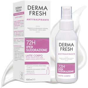 Meda Pharma Dermafresh 72H Ipersudorazione - Deodorante Antitraspirante Latte Corpo 100 ml