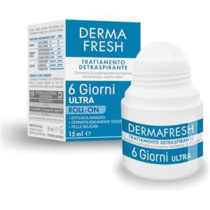 Dermafresh 6 Giorni Ultra, Trattamento Antitraspirante, Roll On, 15 ml