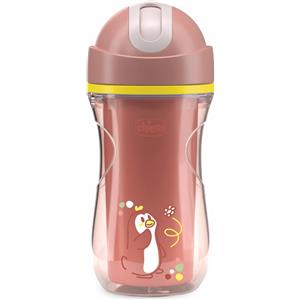 Chicco Sport Cup Bicchiere Antigoccia In Silicone Per Bambini 14+ Mesi 266 Ml Tazza Biberon Termica Per Imparare A Bere Con Cannuccia Flessibile Resistente Ai Morsi Senza Bpa Rosa