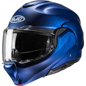 HJC, Casco Moto Modulare F100 UNI Semi Flat Metallic Blue, XS