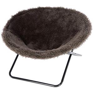 Kerbl Pet Sedia gatti Sharon, cuccia per gatti, sdraio per gatti, marrone, 40cm, Ø50cm, poliestere, robusta struttura in metallo, pieghevole