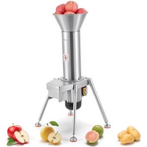 VEVOR Mulino per Frutta Spremiagrumi 1100 W, Macchina per Lavorazione della Frutta Capacità di 164 kg/h per Pera Mela Ananas Materiale in Acciaio Inox 304, Tritafrutta Elettrico da Pavimento
