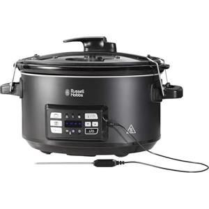 Russell Hobbs Sous Vide Slow Cooker 6,5 L, Cottura a Bassa Temperatura, Timer Programmabile, Display Digitale, Nero, 25630-56