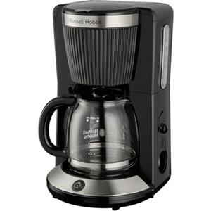 Russell Hobbs Macchina da Caffè Americano Brontë, Filtro, 1,25 L, 10 Tazze | Tecnologia WhirlTech, Sistema Antigoccia, Mantenimento in Caldo 40 Minuti, Caraffa in Vetro, Colore Nero, 1100W