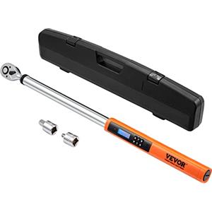 VEVOR Chiave Dinamometrica 1/2" Forza Torsione 34-340Nm Kit di Chiave Dinamometrica da Officina per Auto Moto Lettura Digitale Schermo LED Precisione ±2%, Kit di Chiave Torsiometrica 1/2" per Veicoli