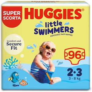 Huggies Little Swimmers, 96 Pannolini Costumino, Taglia 2-3 (5-11 kg)