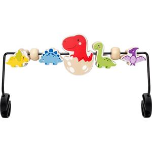 Kinhzrude Giocattolo per dondolo per bambini, compatibile con BabyBjorn Balance Soft & Bliss, arco da gioco girevole in legno per bambini, giocattolo per lo sviluppo sensoriale (dinosauri colorati)
