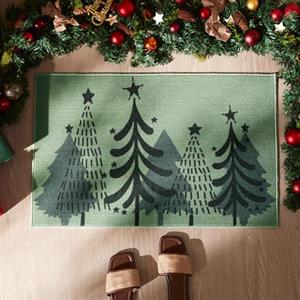 Sonive Stuoia Esterno/Interno 50x80cm, Motivo Albero di Natale, Corridoio